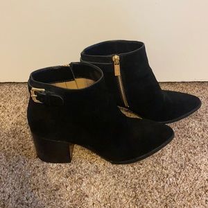 Michael Kors Saylor black suede ankle boots